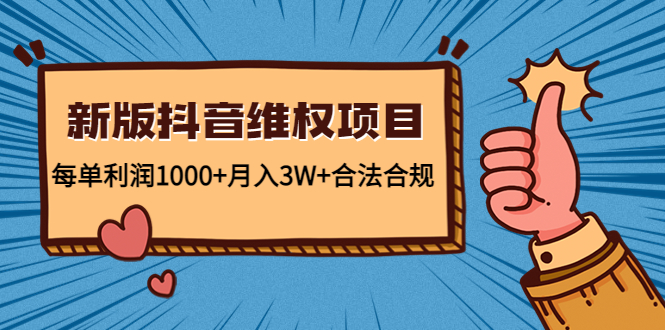 新版抖音维全项目：每单利润1000+月入3W+合法合规！-山河网创