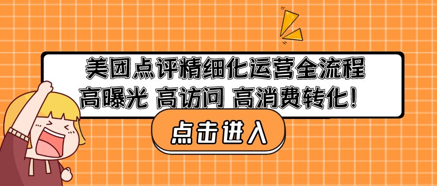 美团点评精细化运营全流程：高曝光 高访问 高消费转化！-山河网创