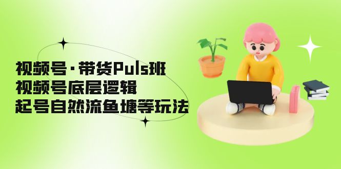 视频号·带货Puls班，视频号底层逻辑，起号自然流鱼塘等玩法-山河网创