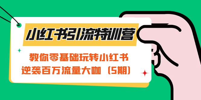 小红书引流特训营-第5期：教你零基础玩转小红书，逆袭百万流量大咖-山河网创