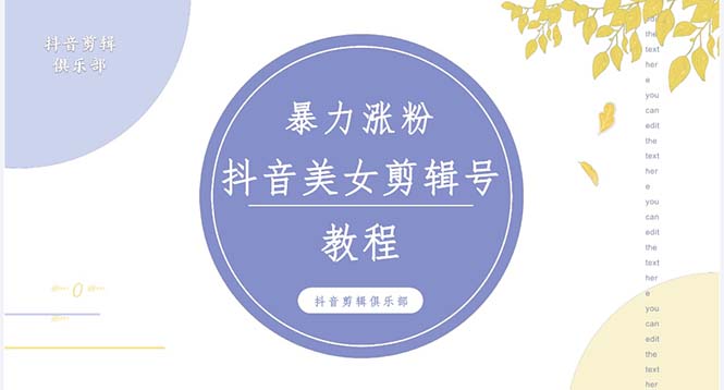 抖音快手暴力涨粉美女混剪视频教程 百分百过原创图片教程 附带违规申诉方法-山河网创