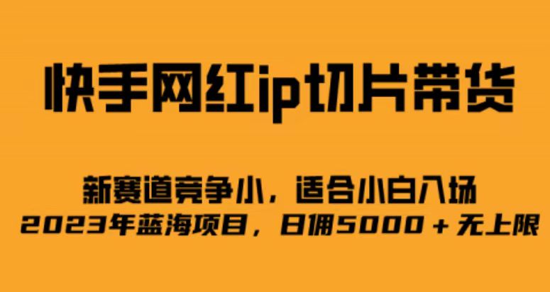 快手网红ip切片新赛道，竞争小事，适合小白 2023蓝海项目-山河网创