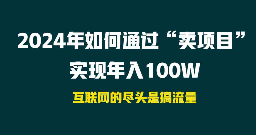 （9147期） 2024年如何通过“卖项目”实现年入100W-山河网创