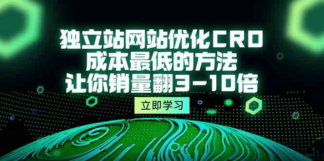 独立站网站优化CRO，成本最低的方法，让你销量翻3-10倍（5节课）-山河网创