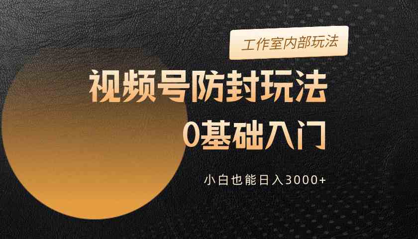 （10107期）2024视频号升级防封玩法，零基础入门，小白也能日入3000+-山河网创