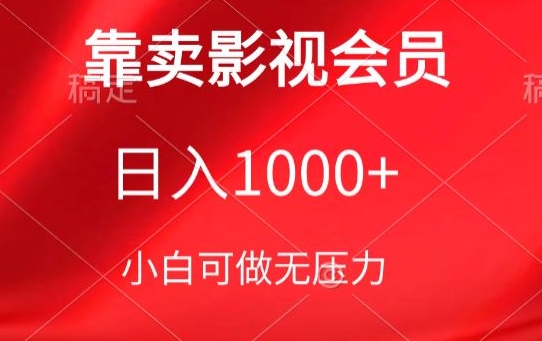 靠卖影视会员，日入1000+，落地保姆级教程，新手可学-山河网创