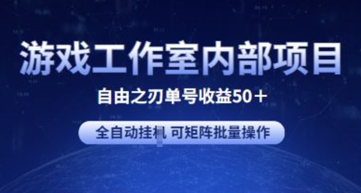 游戏工作室内部项目 自由之刃2 单号收益50+ 全自动挂JI 可矩阵批量操作-山河网创