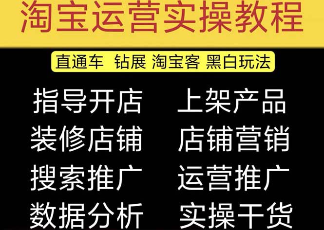 2023淘宝开店教程0基础到高级全套视频网店电商运营培训教学课程（2月更新）-山河网创