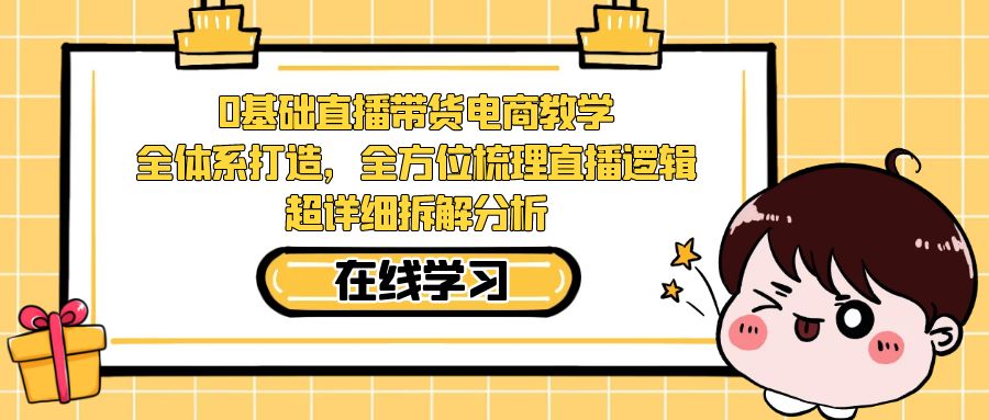 0基础直播带货电商教学：全体系打造，全方位梳理直播逻辑，超详细拆解分析-山河网创